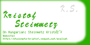 kristof steinmetz business card